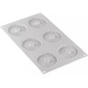 Plissé 23 Silikomart stampo in silicone bianco per decorazioni di monoporzioni a plissé