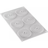 Plissé 23 Silikomart stampo in silicone bianco per decorazioni di monoporzioni a plissé