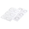 Plissé 23 Silikomart stampo in silicone bianco per decorazioni di monoporzioni a plissé