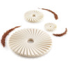 Kit Plissé Silikomart set 3 stampi in silicone bianco per decorazioni di torte e dolci mini e monoporzioni a plissé