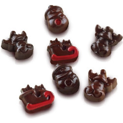 Stampo in Silicone Silikomart Choco Winter (SCG23) | 15 Cavità per Cioccolatini Natalizi: Renna, Slitta e Pupazzo di Neve