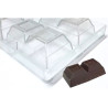 Stampo Blocchetto Cioccolato 2 Quadri in policarbonato da 200 g