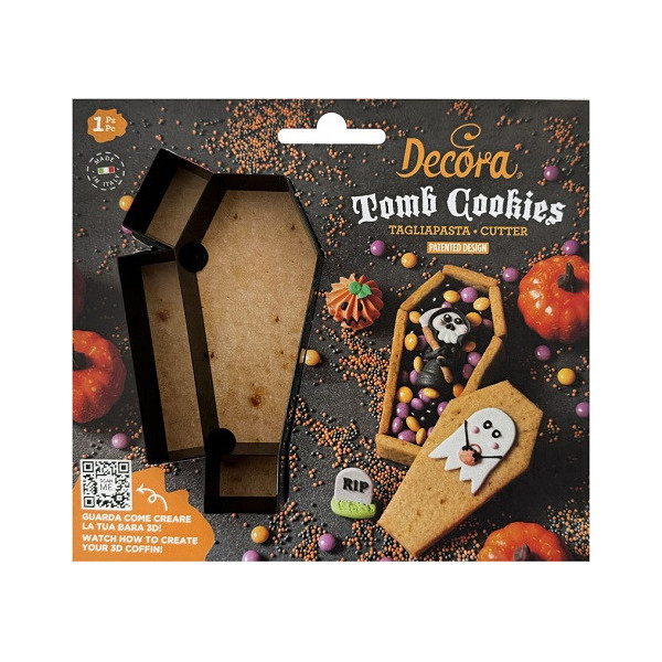 Bara 3D Decora tagliapasta in plastica per biscotto a forma di bara 3D
