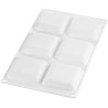 Decor Square 60 Silikomart stampo silicone 6 mini tortine quadrate da 6,7 x h 1,5 cm