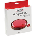 Kit Tarte Ring Round ø190 mm Silikomart: 1 stampo anello microforato e 1 stampo in silicone per Crostata Tonda