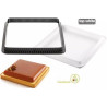 Kit tarte ring square 200x200 Silikomart: stampo silicone con anello per crostata quadrata da 20 cm