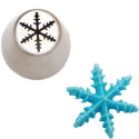 Cornetto Frozen Star Decora N. 75 | Beccuccio Acciaio Inox ø37xh41 mm | Per Decori Diretti con Sac à Poche