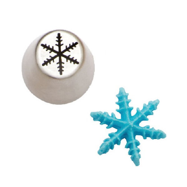 Cornetto Frozen Star Decora N. 75 | Beccuccio Acciaio Inox ø37xh41 mm | Per Decori Diretti con Sac à Poche