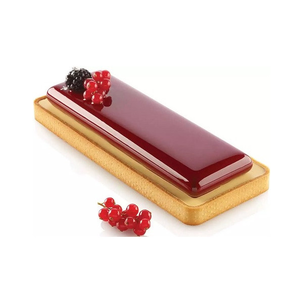 Kit Tarte Ring Rectangular Silikomart stampo silicone e anello rettangolare per crostate da 26,5xh10,5 cm