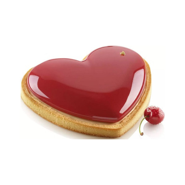 Kit tarte ring amore 205x190 mm Silikomart stampo silicone ed anello per crostata a cuore