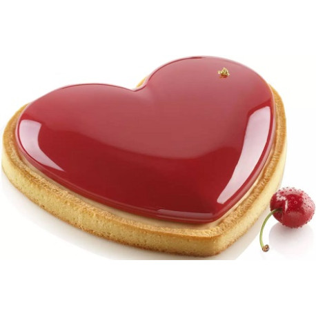 Kit tarte ring amore 205x190 mm Silikomart stampo silicone ed anello per crostata a cuore Kit tarte ring amore 205x190 mm Silikomart stampo silicone ed anello per crostata a cuore