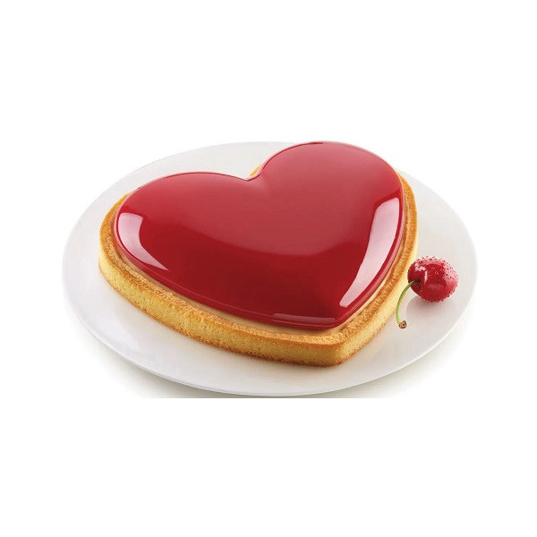 Kit tarte ring mon amour Silikomart stampo silicone ed anello per crostata mio amore 22 x 19 cm