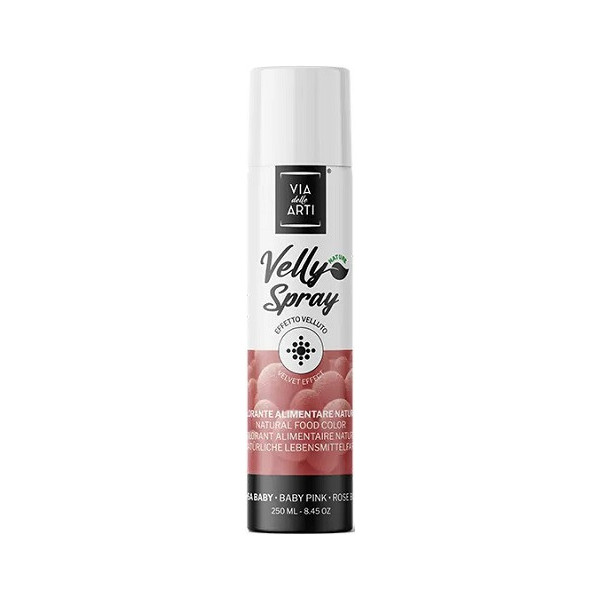 Velly Natural Pink da 250 ml: colorante alimentare spray color rosa naturale vellutato di Via delle Arti da Volcke Aerosol