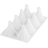 Astro 95 Silikomart: stampo silicone 8 monoporzioni a forma conica diametro 67 h 79 mm