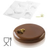 Decor Round 80 ml diametro 8,5 cm stampo tondo in silicone bianco da Silikomart