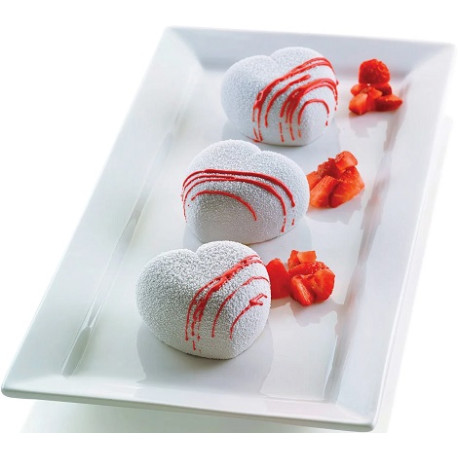 Cuoricino Silikomart: stampo in silicone per 8 piccoli cuori 3D da 63x65 h 39 mm
