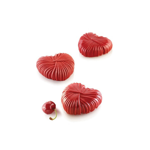 Lovely 110 Kit Silikomart stampo silicone 6 cuori intrecciati 82 mm con cutter