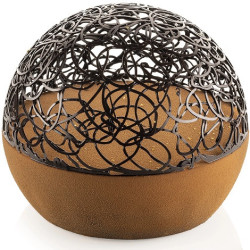 Kit Choco Globe Silikomart: set globo con stampo silicone e stampo TritanTM per decoro di cioccolato di ø15xh5 cm
