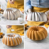 Carol Decora: stampo in alluminio pressofuso per ciambella di ø24xh9 cm