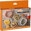 Decora – Set Halloween Monsters: 2 Tagliapasta Zucca & Teschio + 4 Stencil 3D in Plastica