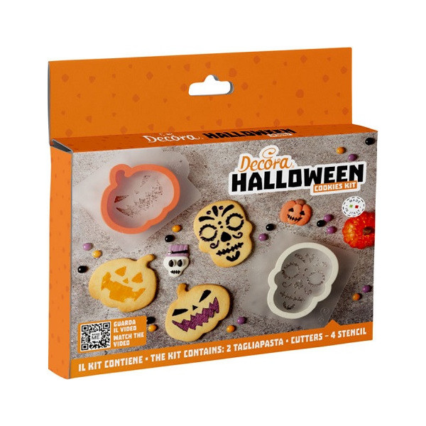 Halloween Monsters Decora o mostri di halloween set 2 tagliapasta e 4 stencil