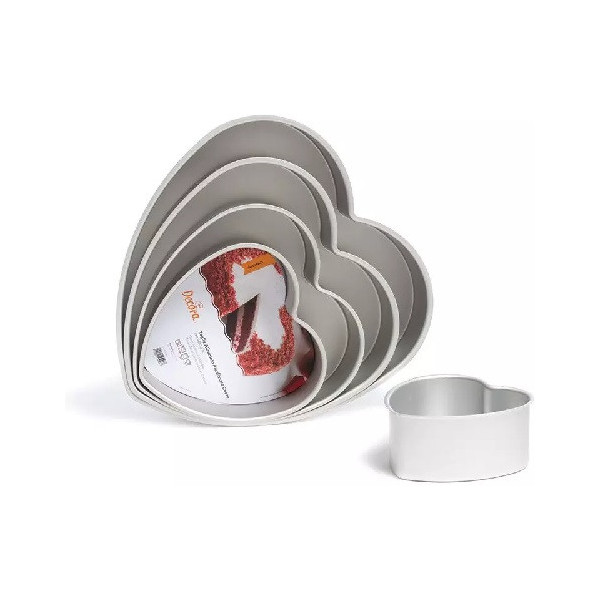Stampo Cuore in alluminio anodizzato da diametro 15 cm a 35 cm di Decora teglia professionale di alta qualità