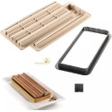 Kit tarte bamboo Silikomart set anello e stampo silicone bambù per decoro crostata rettangolare