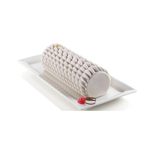 Buche Quenelle Silikomart stampo silicone tronchetto quenelle 24,5x9,5 x h 7,7 cm