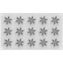 Corolle 4 Silikomart: stampo silicone decorativo 15 fiori a 6 petali