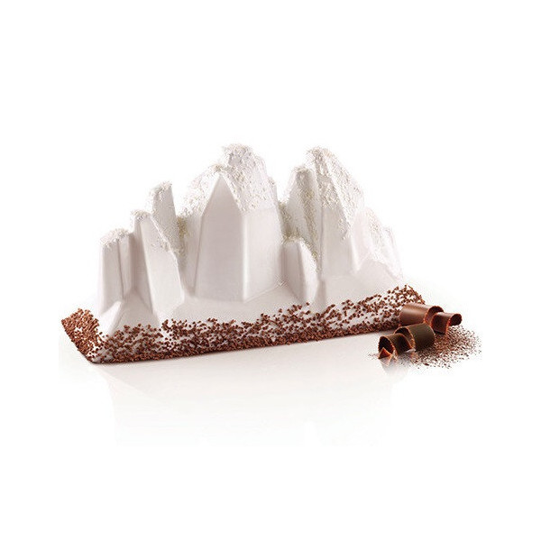 Tre cime 650 Silikomart stampo silicone bianco per torta cime dolomitiche da 21x8 h 11 cm