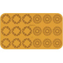 Stampo Corona per 18 Ghirlande in Silicone giallo da Silikomart Linea Naturae