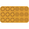Stampo Corona per 18 Ghirlande in Silicone giallo da Silikomart Linea Naturae