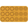 Stampo Corona per 18 Ghirlande in Silicone giallo da Silikomart Linea Naturae Stampo Corona per 18 Ghirlande in Silicone giallo da Silikomart Linea Naturae