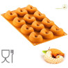 Polpo 20 Silikomart stampo silicone giallo 12 preparazioni tentacoli di polpo, linea Naturae