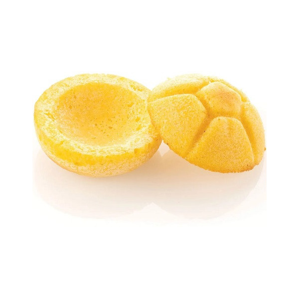 Michetta 92 Silikomart stampo silicone giallo 4 preparazioni panini rosette soffiate, linea Naturae