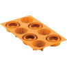 Stampo Michetta 92 pe 4 panini rosette soffiate in Silicone Giallo da Silikomart, linea Naturae Stampo Michetta 92 pe 4 panini rosette soffiate in Silicone Giallo da Silikomart, linea Naturae