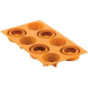 Stampo Michetta 92 pe 4 panini rosette soffiate in Silicone Giallo da Silikomart, linea Naturae