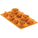 Stampo Michetta 92 pe 4 panini rosette soffiate in Silicone Giallo da Silikomart, linea Naturae
