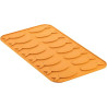 Lisca 4 Silikomart: stampo in silicone giallo per 16 preparazioni a forma di lische di pesce della ì linea Naturae