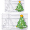 Piccolo o grande albero di natale 3D Decora stampo cioccolato policarbonato