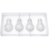 Lampadine natalizie stampo cioccolato policarbonato 4 lampadine con decori natalizi