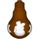 Lampadina natalizia stampo cioccolato policarbonato lampadina con decoro pupazzo di neve