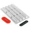 Cylindre 30  Silikomart: 1 cutter, 12 vassoi e stampo in silicone 12 cilindri 78x21 h 21 mm