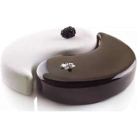 Yin Yang 2500 Silikomart (Ø24,5×19,5×H5cm) – Set 2 Stampi in Silicone  | Per Torte Moderne e Semifreddi (2×1250 ml)