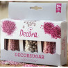 Set Decor Mix argento e rosa metallizzato Decora 3 decorazioni di lenti perline e bastoncini 85 g