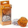 Pirottini zucca e fantasma Decora: 36 pirottini muffin in carta forno con decoro Pumpkin e Ghost ø5xh3,2 cm