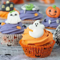 Pirottini zucca e fantasma Decora: 36 pirottini muffin in carta forno con decoro Pumpkin e Ghost ø5xh3,2 cm