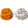 Pirottini zucca e fantasma Decora: 36 pirottini muffin in carta forno con decoro Pumpkin e Ghost ø5xh3,2 cm