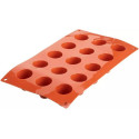Stampo babà piccoli diametro 35 mm in silicone color terracotta SF019 da Silikomart