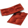 Half egg Silikomart: stampo in silicone per cavità a forma di 5 mezzo uovo da 102x73xh36 mm